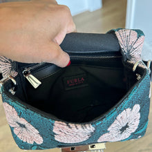 Load image into Gallery viewer, FURLA Metropolis Nuvola Fur Accent Detachable Handle Mini Handbag Pink Blue
