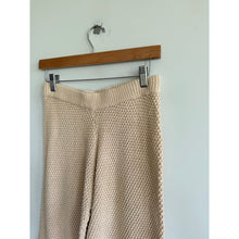 Load image into Gallery viewer, By Together Knit Henley Neck Long Sleeve Wide Leg Lounge Set Cream M
