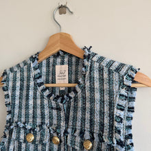 Load image into Gallery viewer, Cinq à Sept Matilda Plaid Tweed Reenee Vest Allen Shorts Matching Set Blue L NWT
