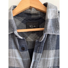 Load image into Gallery viewer, Rails Sussex Plaid Royal Sable Melange Long Sleeve Button Up Shirt Gray Blue L
