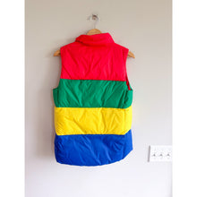 Load image into Gallery viewer, Polo Golf Ralph Lauren Colorblock Zip Up Mock Neck Puffer Vest Red Green S
