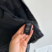 Load image into Gallery viewer, BBJ Los Angeles Distressed Button Front Classic Jean Jacket Black XL
