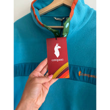Load image into Gallery viewer, Cotopaxi Teca 1/4 Zip Front Snap Fleece Long Sleeve Sweatshirt Blue XXL NWT
