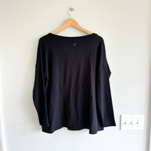 Load image into Gallery viewer, JJ Winks Layered Draped Sweatshirt Black NWT
