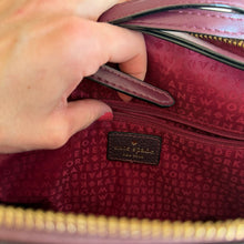 Load image into Gallery viewer, Kate Spade Pebbled Leather McCall Street Carli Doom Satchel with Tassel Plum
