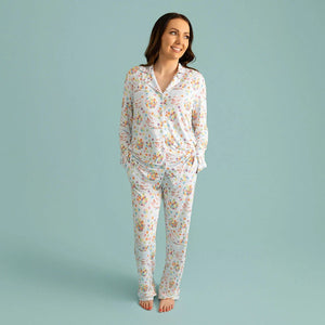 Posh Peanut Cereal Collection Luxe Long Sleeve Pajama Pants Set Blue Multi S