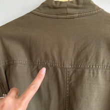 Load image into Gallery viewer, Free People In Our Nature Belted Cotton Cargo Jacket Green XS
