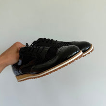 Load image into Gallery viewer, Walter Genuin Brogue Calf Leather Mesh Spikeless Golf Loafer Shoes Black 9
