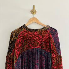 Load image into Gallery viewer, Johnny Was Frida Velvet Patterned Button Down Shirt Red/Yellow M
