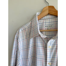 Load image into Gallery viewer, Peter Millar Plaid Pattern Long Sleeve Button Up Shirt White Blue XL
