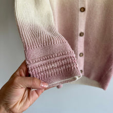 Load image into Gallery viewer, Sundance Sunset Moments Button Front Ombre Cardigan Cream/Pink S
