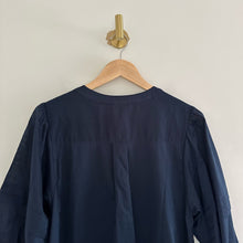 Load image into Gallery viewer, J. McLaughlin Sabina Knee Length 3/4 Sleeve Shirt Dress Blue L

