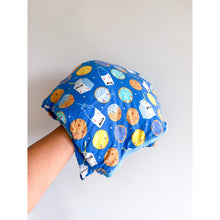 Load image into Gallery viewer, Little Sleepies Cookies &amp; Milk Receiving Wrap Baby Swaddle Blanket Blue OS
