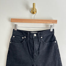 Load image into Gallery viewer, Madewell Classic Straight Denim High Rise Dark Wash Jeans Black 25
