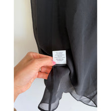 Load image into Gallery viewer, Helmut Lang Ghost Silk Sleeveless Crew Neck Sheer Tank Top Black L
