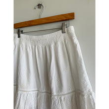 Load image into Gallery viewer, Madewell Rosalie Tie Strap Top Embroidered Smock Waist Mini Skirt Set White M
