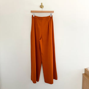 Hello Molly So Automatic High Rise Wide Leg Casual Pants Rust Brown S