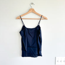 Load image into Gallery viewer, Quince Washabale Stretch Silk V-Neck Cami Navy XS
