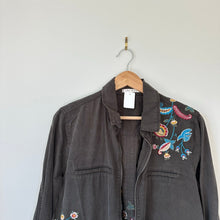 Load image into Gallery viewer, Willow &amp; Clay Embroidered Long Zip Up Jacket S NWT
