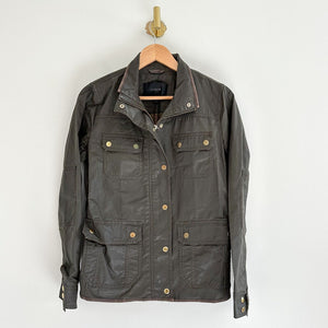J. Crew The Downtown Field Zip Up Military Jacket Olive S