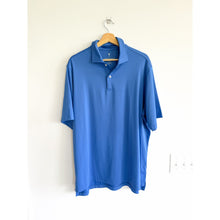 Load image into Gallery viewer, Fairway &amp; Green Solid Tech Short Sleeve Casual Jersey Polo Shirt Blue XL
