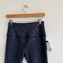 Load image into Gallery viewer, Beyond Yoga Daisy Shiny High Waisted Double Layered Midi Leggings Blue M NWT
