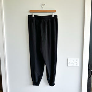 Splendid Naya Silk Mix High Rise Drawcord Waist Jogger Black L NWT