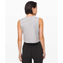 Load image into Gallery viewer, Lululemon Broken Beats Crew Neck Cropped Tank Top Washed Glacier Grey
