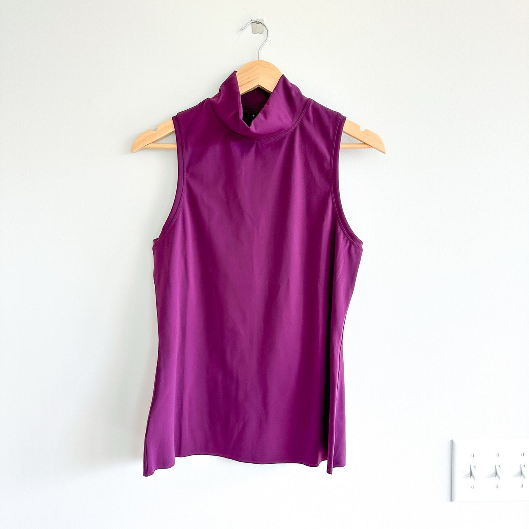 Kit And Ace The Base Mock Neck Sleeveless Tank Purple L