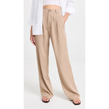 Load image into Gallery viewer, Reformation Mason Pleated Front High Rise Wide Leg Pants Tan 10 NWT
