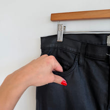 Load image into Gallery viewer, Current/Elliott The Soho Coated Zip Stiletto Pencil Mini Skirt Black 30
