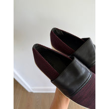 Load image into Gallery viewer, Vince Ward Knit Leather Platform Slip On Sneakers Red Black 8.5
