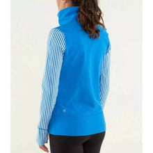 Load image into Gallery viewer, Lululemon Daily Yoga Striped Sleeve Activewear Basic Jacket Blue 4
