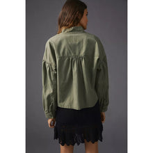 Load image into Gallery viewer, Sanctuary Keystone Collared Button Front Utility Shirt Jacket Green S
