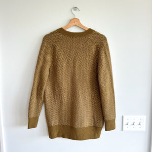 Madewell Bird's Eye Maysfield Cardigan Sweater in Coziest Yarn XXS