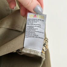 Load image into Gallery viewer, Peyton Jensen Button Front Safari Military Jacket Olive Green S

