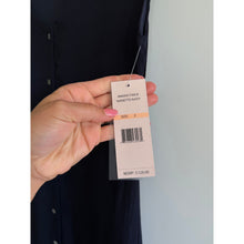 Load image into Gallery viewer, NANETTE Nanette Lepore Button Front Sleeveless Midi Dress Navy Blue 2 NWT
