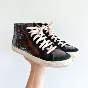 P448 Skate Tortoiseshell Print High Top Sneakers 38