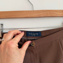 Load image into Gallery viewer, Piazza Sempione Pure Wool Pleated Front High Rise Dress Pant Trousers Brown 44
