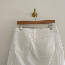 Load image into Gallery viewer, L&#39;Agence Allegra Side Zipper Denim Raw Hem Mini Skirt White 30
