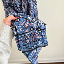 Load image into Gallery viewer, Cleobella Autumn Paisley Print Flutter Sleeve Smocked Midi Dress Blue L
