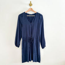 Load image into Gallery viewer, Splendid Sutton Long Sleeve Drawstring Waist Blouson Dress Deep Sea S
