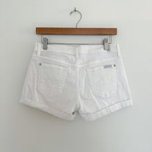 Load image into Gallery viewer, 7 For All Mankind Rolled Hem Shorts White
