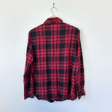 Load image into Gallery viewer, Sanctuary Plaid Snap Front Long Sleeve Shirt Red Black S
