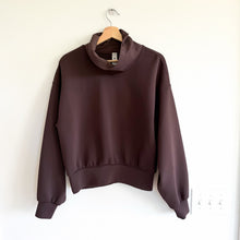 Load image into Gallery viewer, Lululemon Full Flourish Cowl Funnel Neck Pullover Sweatshirt Brown 8

