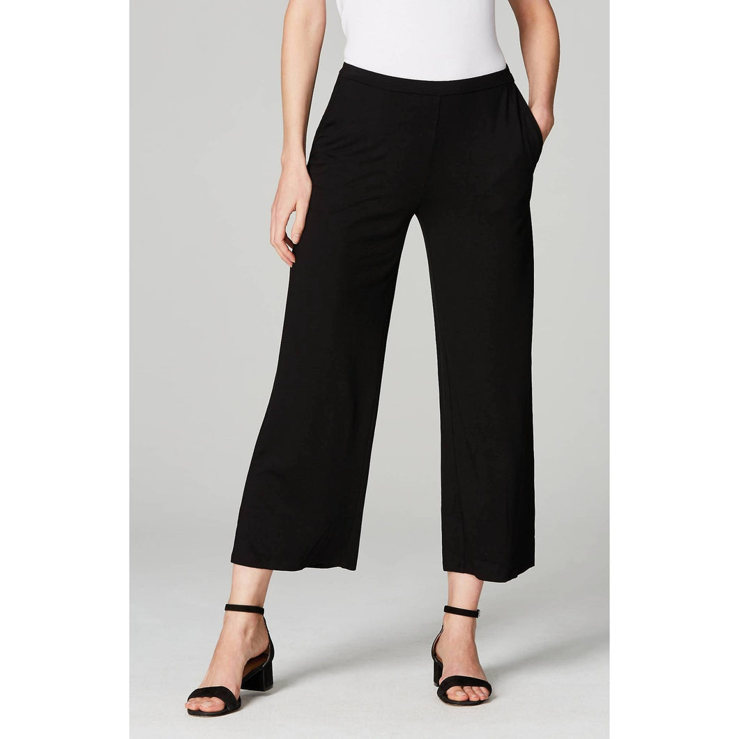 J. Jill Wearever Collection Full-Leg Cropped Pull On Stretch Pants Black M NWT