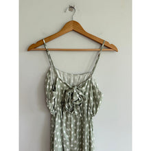 Load image into Gallery viewer, Anthropologie Polka Dot Layered Ruffles Sleeveless Maxi Dress Green S NWT
