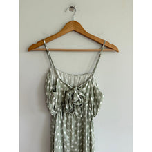 Load image into Gallery viewer, Anthropologie Polka Dot Layered Ruffles Sleeveless Maxi Dress Green S NWT

