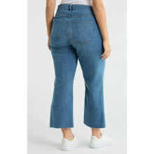 Load image into Gallery viewer, Kut From The Kloth Meg Raw Hem High Rise Ankle Wide Leg Jeans Blue 10
