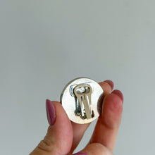 Load image into Gallery viewer, Gianni Versace Vintage Gold Tone Border Zebra Stripe Single Clip-On Earring
